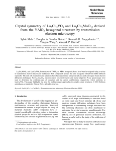 Crystal symmetry of La Cu VO and La