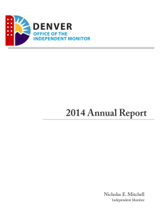 DENVER 2014 Annual Report Nicholas E. Mitchell OFFICE OF THE