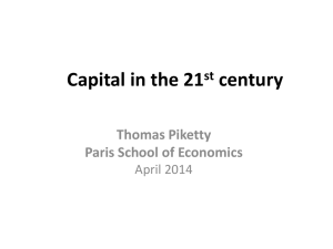Capital in the 21 century Thomas Piketty