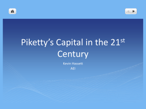 Piketty’s Capital in the 21  Century st