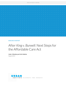 King v. Burwell the Affordable Care Act