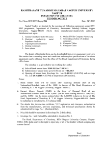 RASHTRASANT TUKADOJI MAHARAJ NAGPUR UNIVERSITY NAGPUR TENDER NOTICE