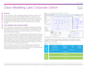Cisco Modeling Labs Corporate Edition Overview At-a-Glance