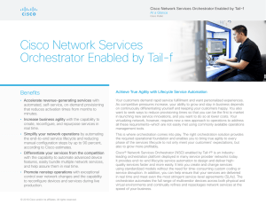 Cisco Network Services Orchestrator Enabled by Tail-f Benefits