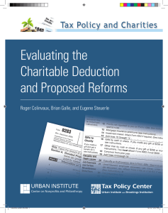 Evaluating the Charitable Deduction and Proposed Reforms
