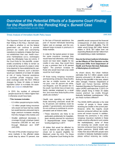 Overview of the Potential Effects of a Supreme Court Finding