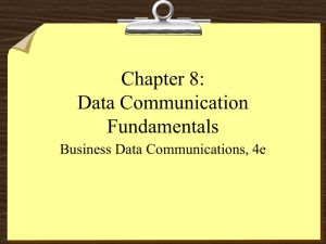 Chapter 8: Data Communication Fundamentals Business Data Communications, 4e