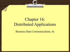 Chapter 16: Distributed Applications Business Data Communications, 4e