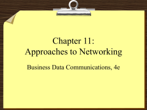 Chapter 11: Approaches to Networking Business Data Communications, 4e