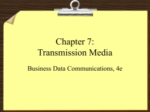 Chapter 7: Transmission Media Business Data Communications, 4e