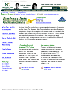 Business Data Communications graduates work with a variety of computer