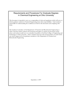 Requirements and Procedures For Graduate Degrees