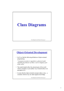 Class Diagrams Object - Oriented Development