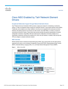 Cisco NSO Enabled by Tail-f Network Element Drivers