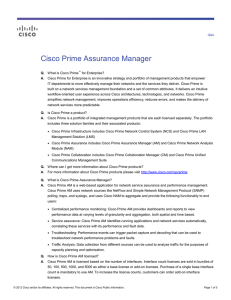 Cisco Prime Assurance Manager