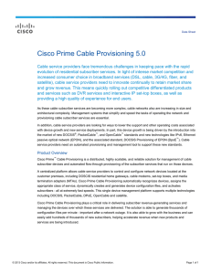 Cisco Prime Cable Provisioning 5.0