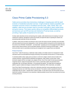 Cisco Prime Cable Provisioning 5.3