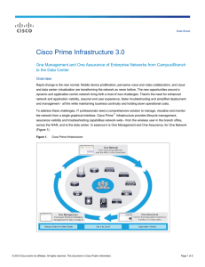 Cisco Prime Infrastructure 3.0 to the Data Center Overview