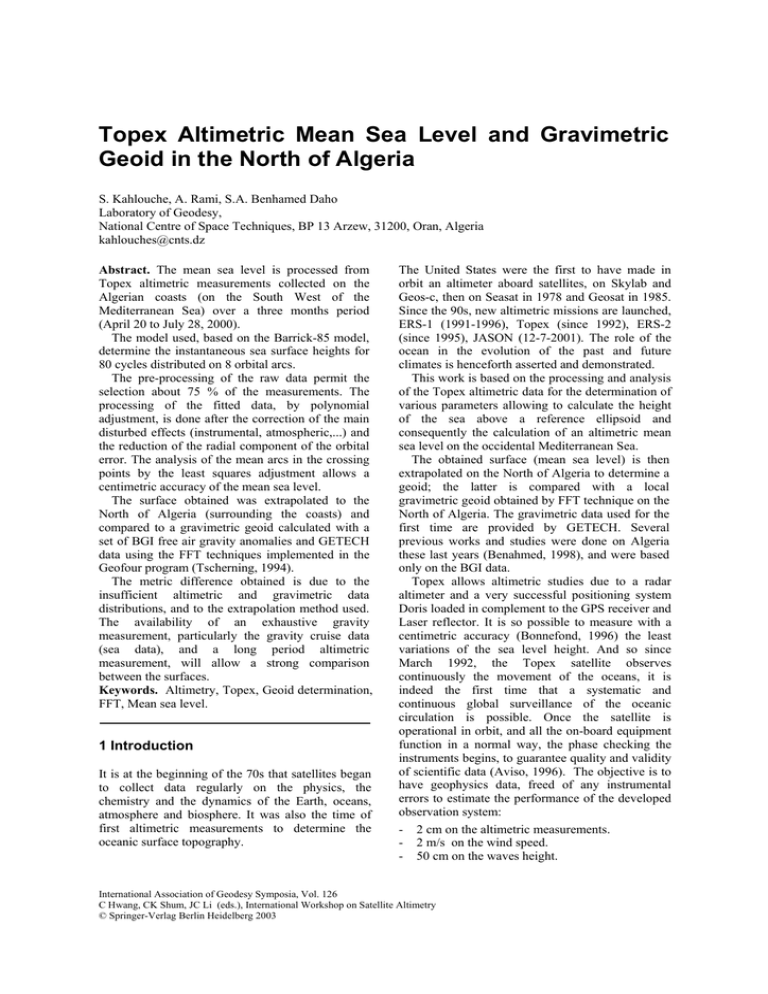 topex-altimetric-mean-sea-level-and-gravimetric