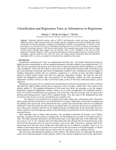 Classification and Regression Trees as Alternatives to Regression