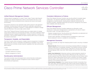 Cisco Prime Network Services Controller Unified Network Management Solution At-A-Glance