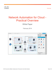 Network Automation for Cloud - Practical Overview White Paper February 2014