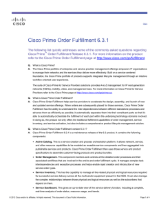 Cisco Prime Order Fulfillment 6.3.1