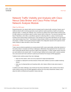 Network Traffic Visibility and Analysis with Cisco Network Analysis Module
