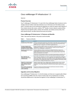 Cisco netManager IP Infrastructure 1.0 Product Overview