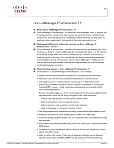 Cisco netManager IP Infrastructure 1.1 Q. A.