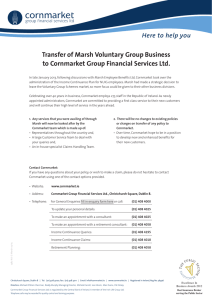 Transfer of Marsh Voluntary Group Business Here to help you