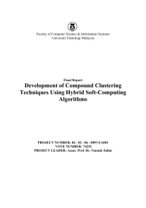 Development of Compound Clustering Techniques Using Hybrid Soft-Computing Algorithms