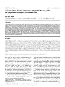 Alouatta guariba Brachyteles arachnoides Comparative Seed Dispersal Effectiveness of Sympatric and