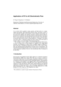 Application of PIV to AC Electrokinetic Flow