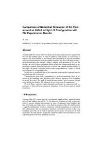 Comparison of Numerical Simulation of the Flow PIV Experimental Results