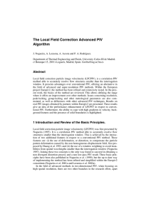 The Local Field Correction Advanced PIV Algorithm