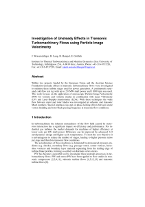 Investigation of Unsteady Effects in Transonic Turbomachinery Flows using Particle Image Velocimetry