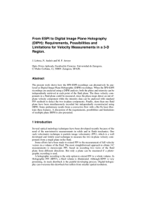 From ESPI to Digital Image Plane Holography (DIPH): Requirements, Possibilities and