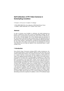 Self-Calibration of PIV Video-Cameras in Scheimpflug Condition