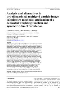 Analysis and alternatives in two-dimensional multigrid particle image