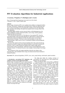 PIV Evaluation Algorithms for Industrial Applications