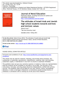 This article was downloaded by: [Zehavit Gross] Publisher: Routledge