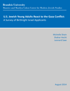 U.S. Jewish Young Adults React to the Gaza Conflict: Brandeis University