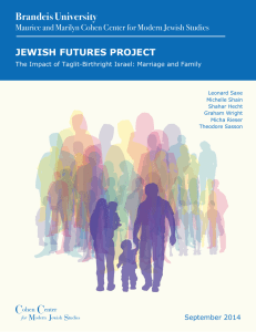 Brandeis University JEWISH FUTURES PROJECT September 2014