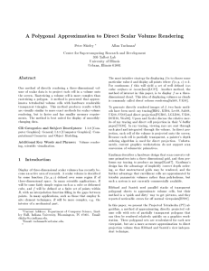 A Polygonal Approximation to Direct Scalar Volume Rendering