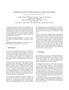 Spatially Nonuniform Scaling Functions for High Contrast Images