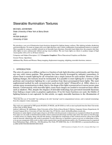 Steerable Illumination Textures MICHAEL ASHIKHMIN and