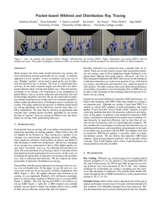 Packet-based Whitted and Distribution Ray Tracing