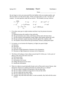 Astronomy - Test 1