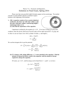 Solutions to Final Exam, Spring 2016